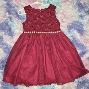 Macy's Red Floral Kids Dress